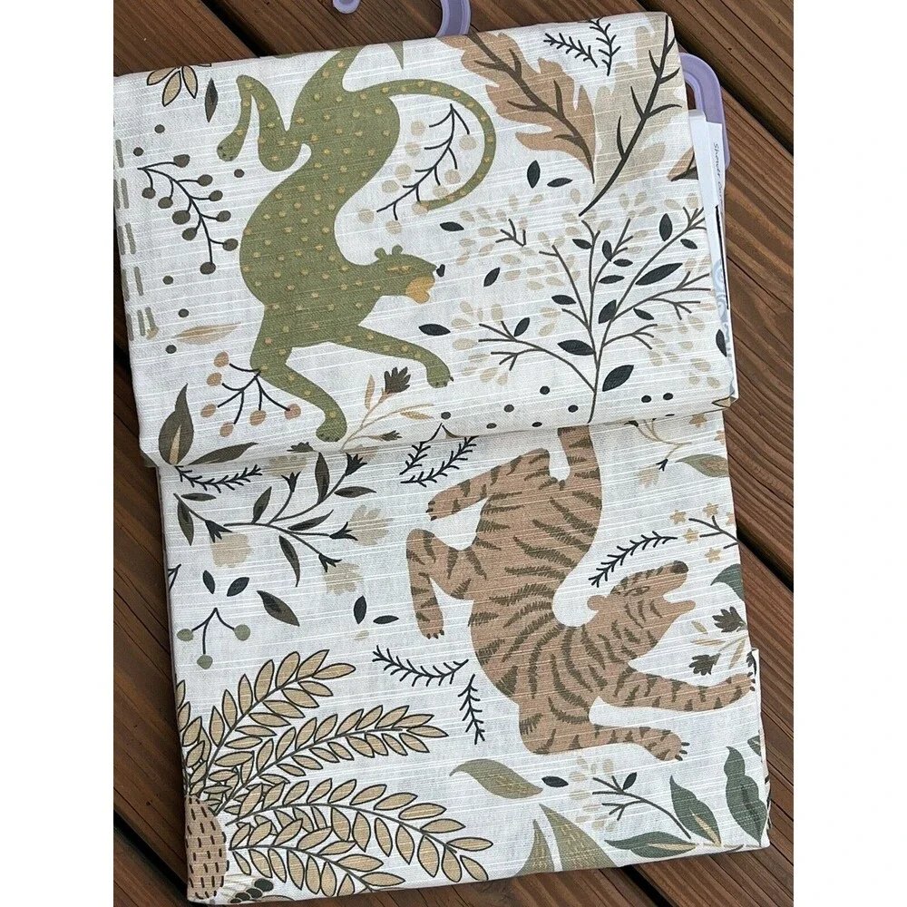 Art House Claude Taupe Fabric Shower Curtain Multicolor Cottage Beige New
